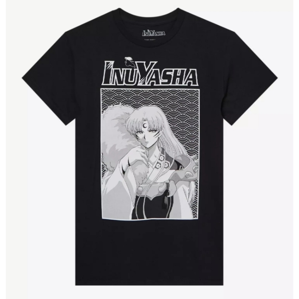 InuYasha Sesshomaru Black And White Short Sleeve T-shirt. Medium. NWT. Unisex.